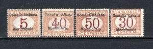 Somalia Stamps # J1 & 4-6 FVF OG NH 