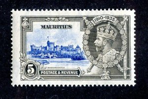 1935 Mauritius Sc.# 204 mlh* cv $1 ( JUB 37 )