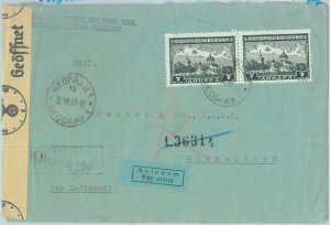 89008 - SERBIA - POSTAL HISTORY - CENSORED Airmail COVER to GERMANY 1943-