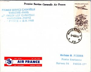 Poland 1960 FFC - Air France - Warsaw To Paris - J7568