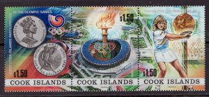 1988 Cook Islands Sc #998 set - Seoul Olympic winners ie Steffi Graf stamps MNH