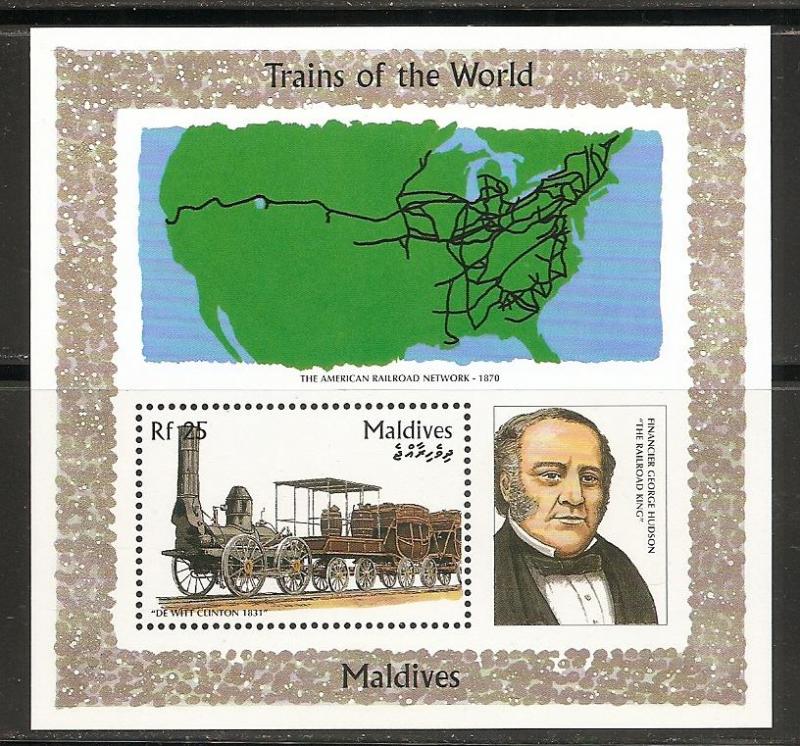 Maldive Islands 2181 1996 Trains s.s. MNH