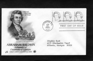 1850 Baldwin, FDC w/3 stamps ArtCraft/PCS addressed