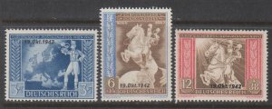 Germany,  Postillion Overprinted (SC# B212-214) MNH