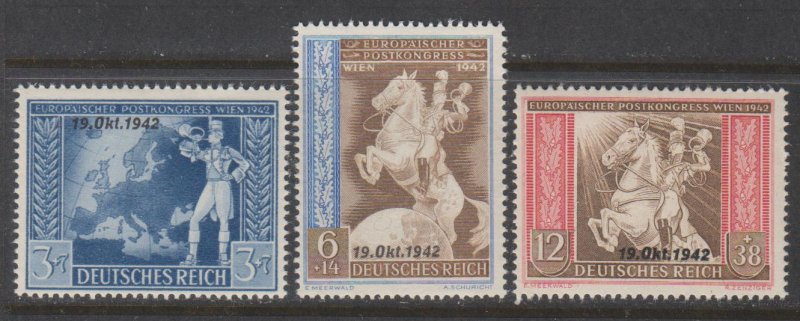 Germany,  Postillion Overprinted (SC# B212-214) MNH