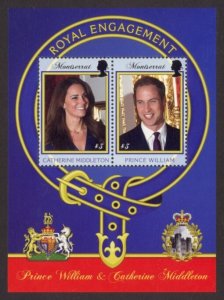 Montserrat Sc# 1264 MNH Royal Engagement (S/S)