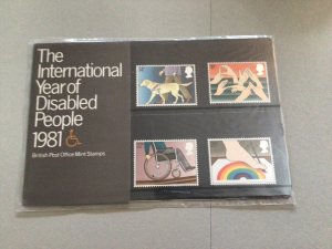 Year of the Disabled People 1981 mint never hinged stamps Ref 64680