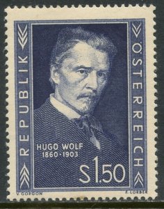 AUSTRIA Sc#587 1953 Hugo Wolf Composer Complete OG Mint NH