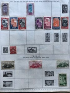 French Equatorial Africa on 11 old album pages