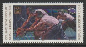 1990 Austria - Sc 1521 - MNH VF - 1 single - Metalworkers and Miners