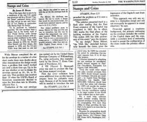 1981 Capitol Dome Sc U601 FDC signed by Mercer, stamp designer