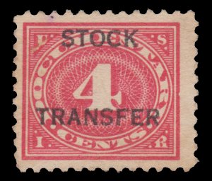 UNITED STATES STOCK TRANSFER STAMP. 1918 - 22. SCOTT # RD3. # 3