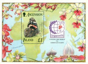 ASCENSION ISLAND 622 MNH  SS  SCV $8.50  BIN $4.50