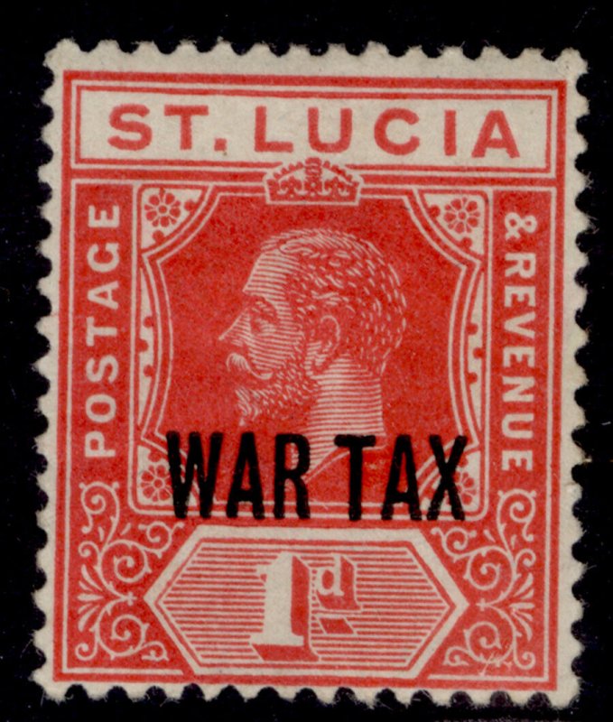 ST. LUCIA GV SG90, 1d scarlet, M MINT.