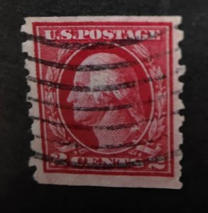 US Scott 393 two cent Washington used coil cv 55.00  T19656