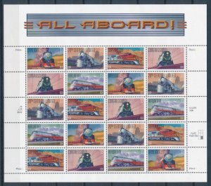 [114065] United States 1999 Railway trains Eisenbahn Complete sheets MNH