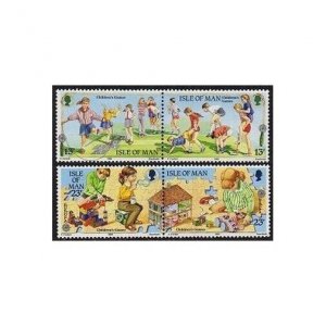 Isle of Man 395-398a pairs,MNH.Michel 404-407. EUROPE CEPT-1989.Child's Games.