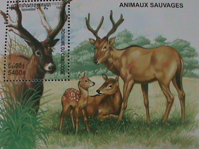 CAMBODIA-1999- BEAUTIFUL LOVELY DEER FAMILY-MNH S/S-VERY FINE HARD TO FIND