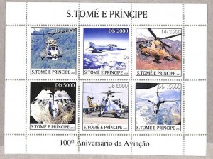 A3379 - SAO TOME & PRINCE ERROR MISSPERF: 2003 Helicopters, Military Aircraft-