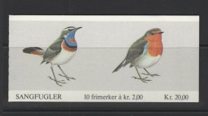 Norway #801a (1982 Bird booklet) VFMNH CV $8.50