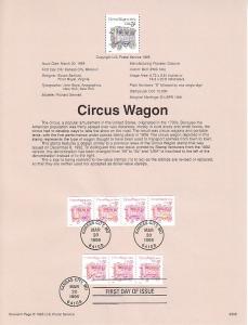 U.S. Souvenir Page SP880B Circus Wagon 2452d