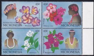 US 72-75 Trust Territories Micronesia NH VF Flowers