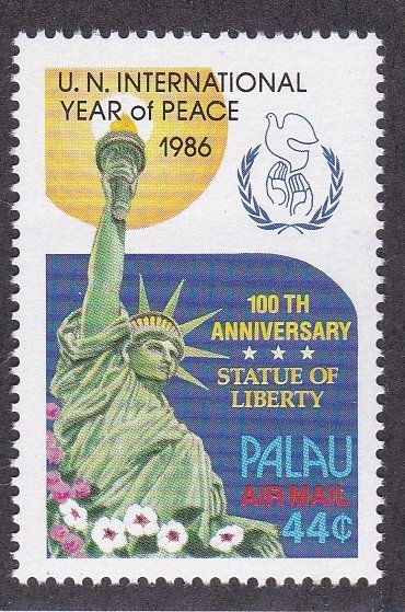 Palau # C17, Statue of Liberty, Mint NH, 1/2 Cat.