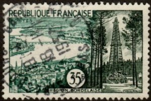 France 838 - Used - 35fr Bordeaux (1957) (cv $0.90)