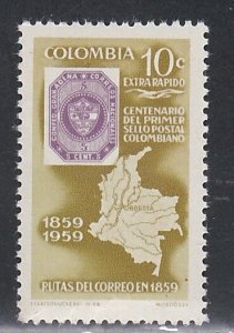 Colombia # C354, Stamp on Stamp, Mint NH