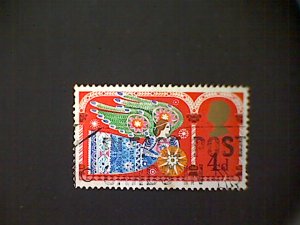 Great Britain, Scott #605, used(o), 1969, Christmas, Angel in Flight, 4d