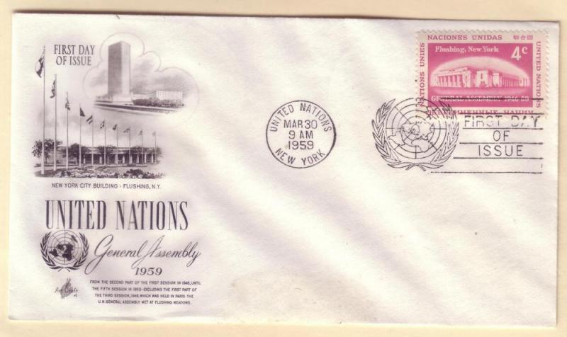 United Nations FDC Sc. # 69 General Assembly '59      L44