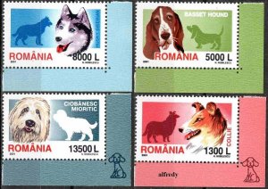 2001 Romania 5574-5577 Dogs 3,50 €