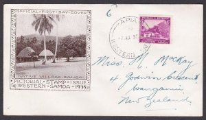 SAMOA 1935 6d FDC ex Apia..................................................a3388