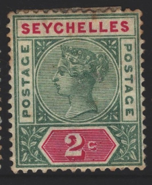 Seychelles Sc#1a MH - tone spots