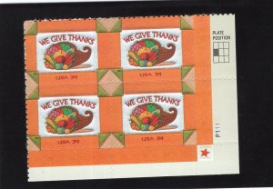 3546 Thanksgiving, MNH LR-PB/4 (#P1111)