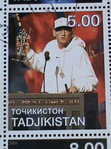 Tajikistan Stamp:2001 Elton John & Eminem CTO full Stamp sheet