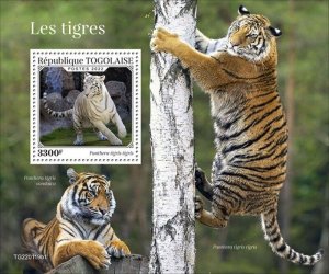 Togo - 2022 Tigers on Stamps - Stamp Souvenir Sheet - TG220119b1