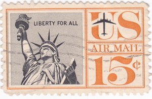 USA #C58 - 1959 Airmail Statue of Liberty  15c- used