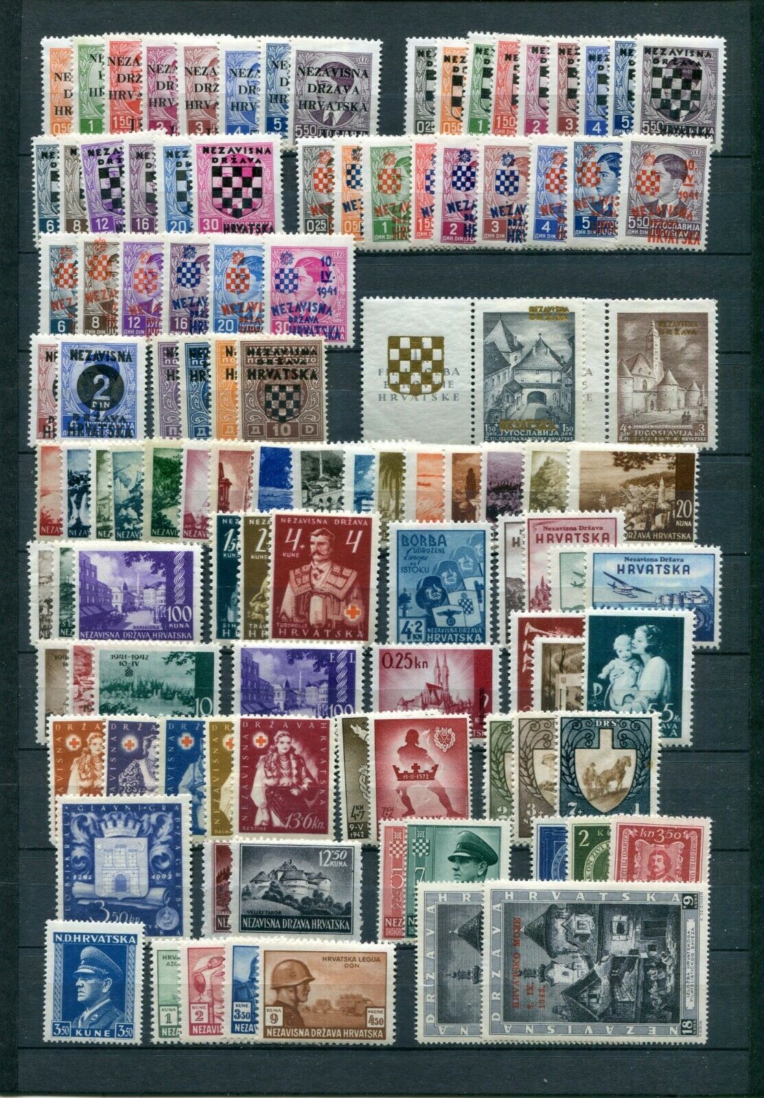 NDH Croatia German Puppet State Complete MNH Collection With Rare Sets