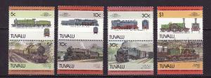 D5-Trains-Locomotives-Tuvalu-Scott#291-4-unused NH set-1985-