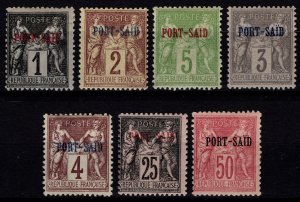 French PO in Port Said 1899 optd. ‘PORT SAID’, Part Set [Unused]