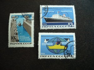 Stamps - Russia - Scott# 3181-3183 - Used Part Set of 3 Stamps