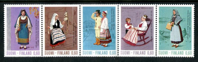 FINLAND 537a STRIP/5 MNH SCV $27.50  BIN $15.00