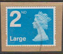 GB QE II Machin SG U2969 - 2nd brt blue -  M13L - Source  B