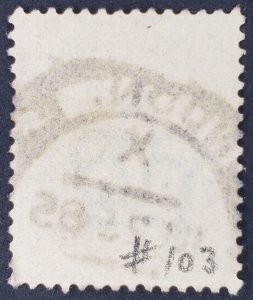 Great Britain, Scott #103, F used, very heavy cancel