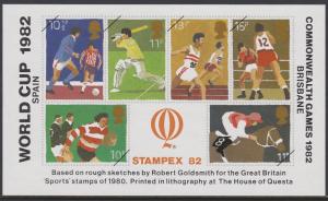 STAMPEX 1982 Stamp Exhibition S/S