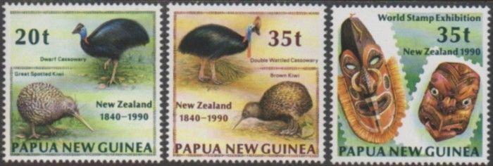 Papua New Guinea 1990 SG621-623 NZ issues set MNH