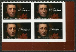 #5202 Henry David Thoreau, Plate Block [LR], Mint **ANY 4=FREE SHIPPING**