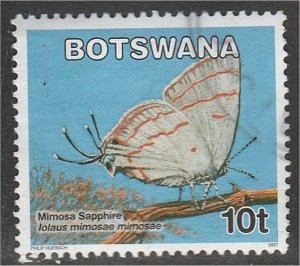 BOTSWANA, 2007, used 10t, Butterflies, Scott