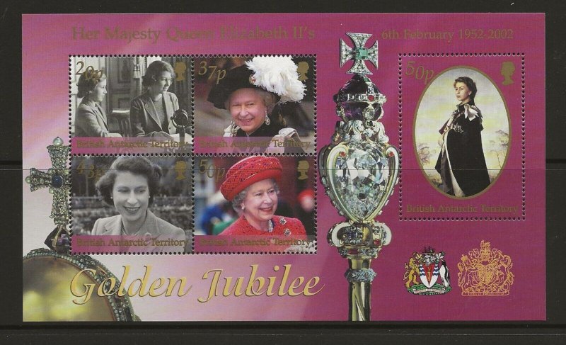 British Antarctic 2002 Queens Golden Jubilee miniature sheet sg.MS343  MNH 
